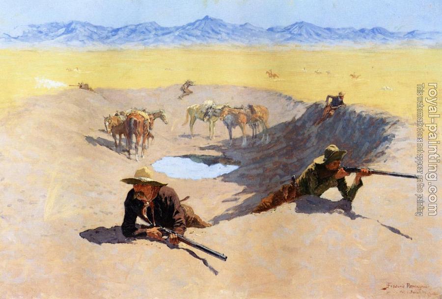 Frederic Remington : Fight for the Water Hole